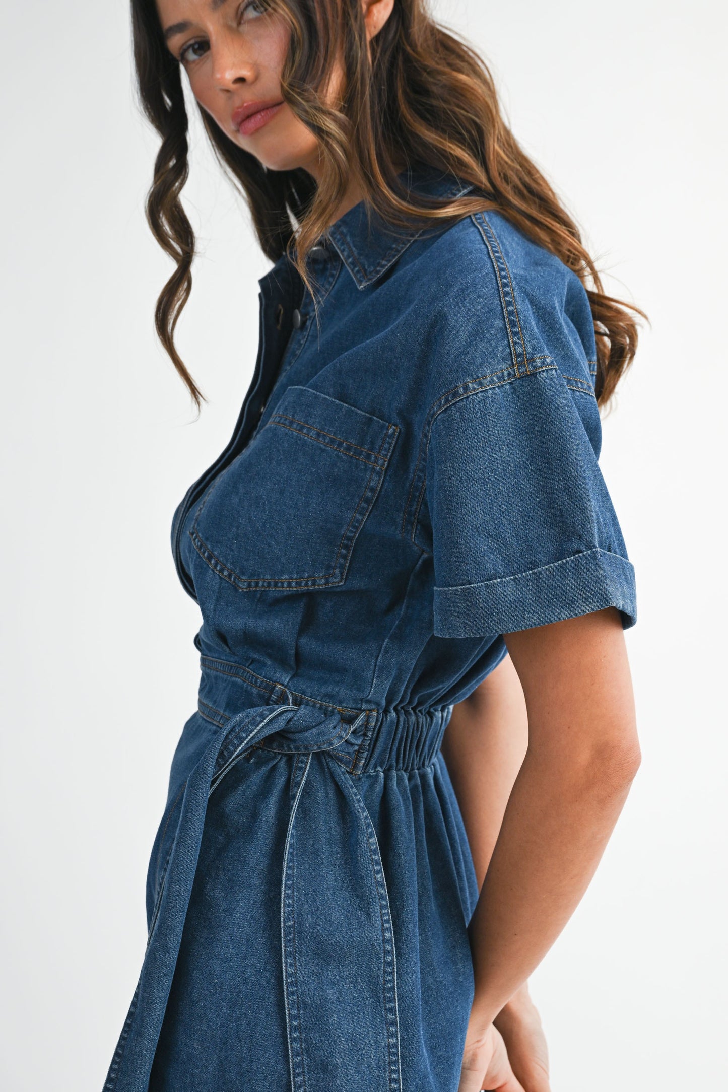 Denim Wrap Dress