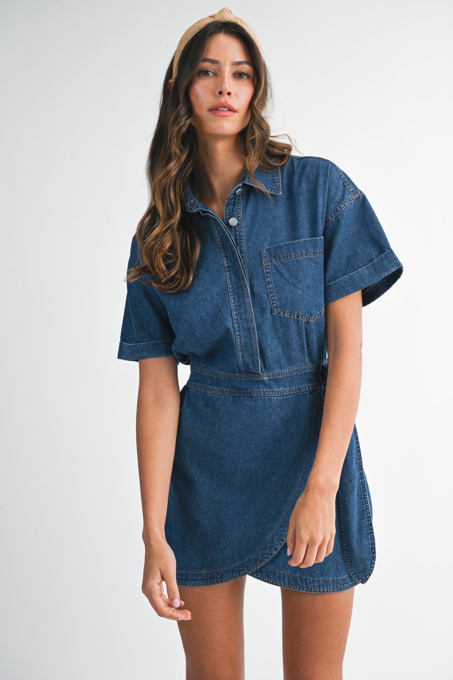 Denim Wrap Dress
