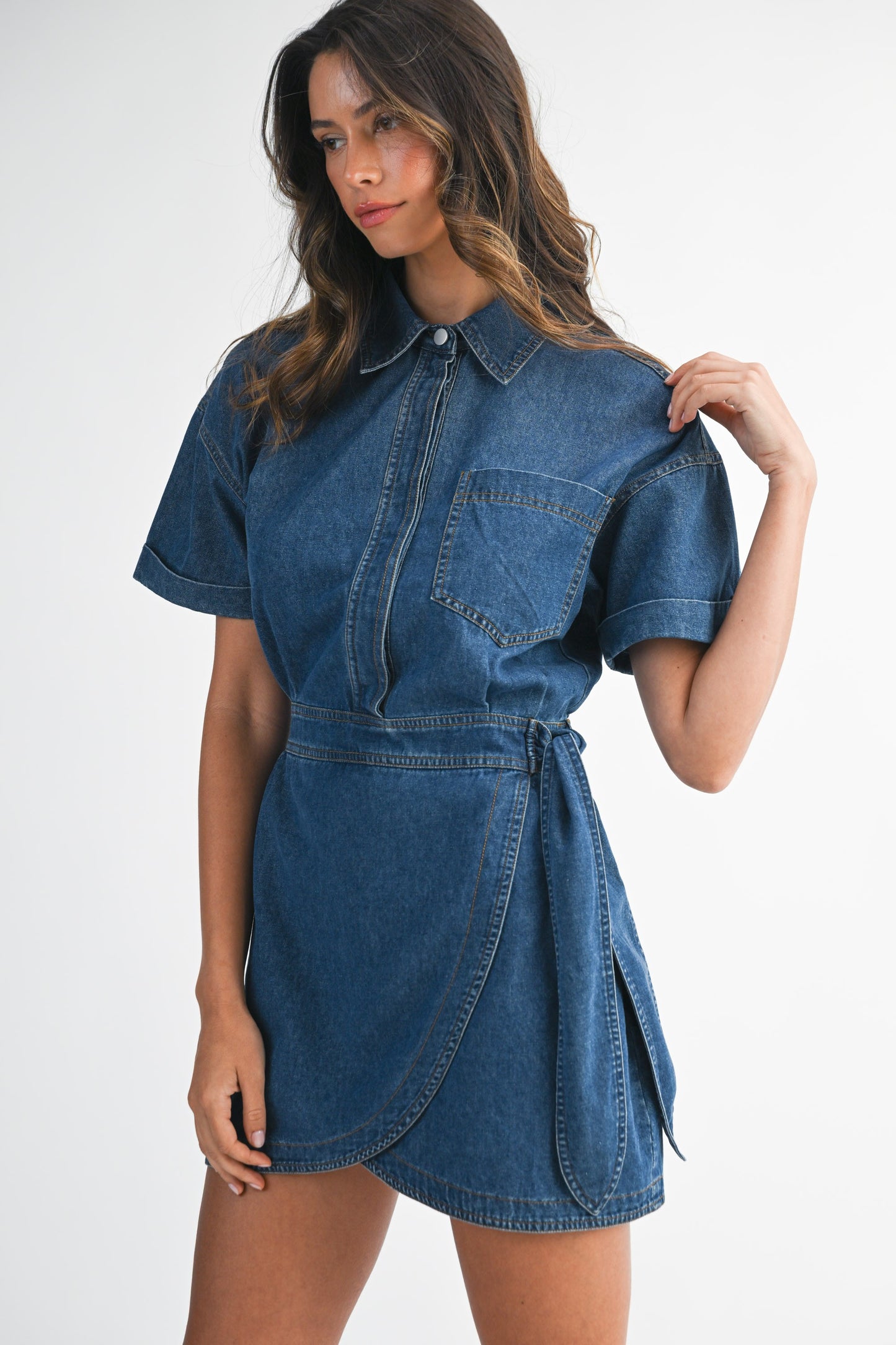 Denim Wrap Dress