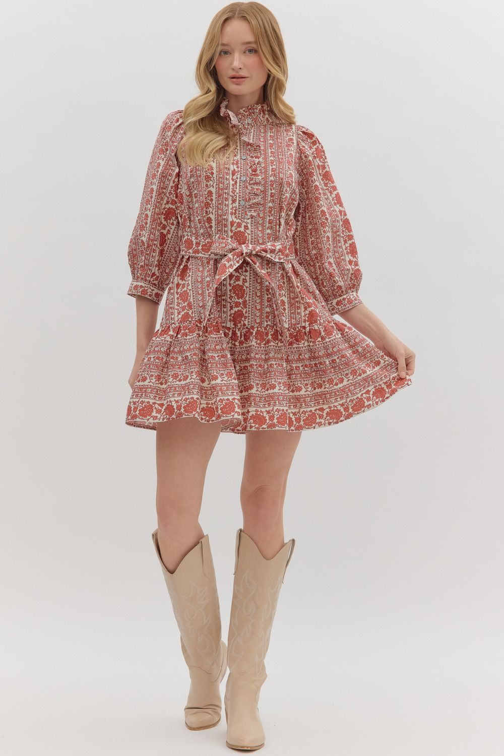 Ella Dress- Rust