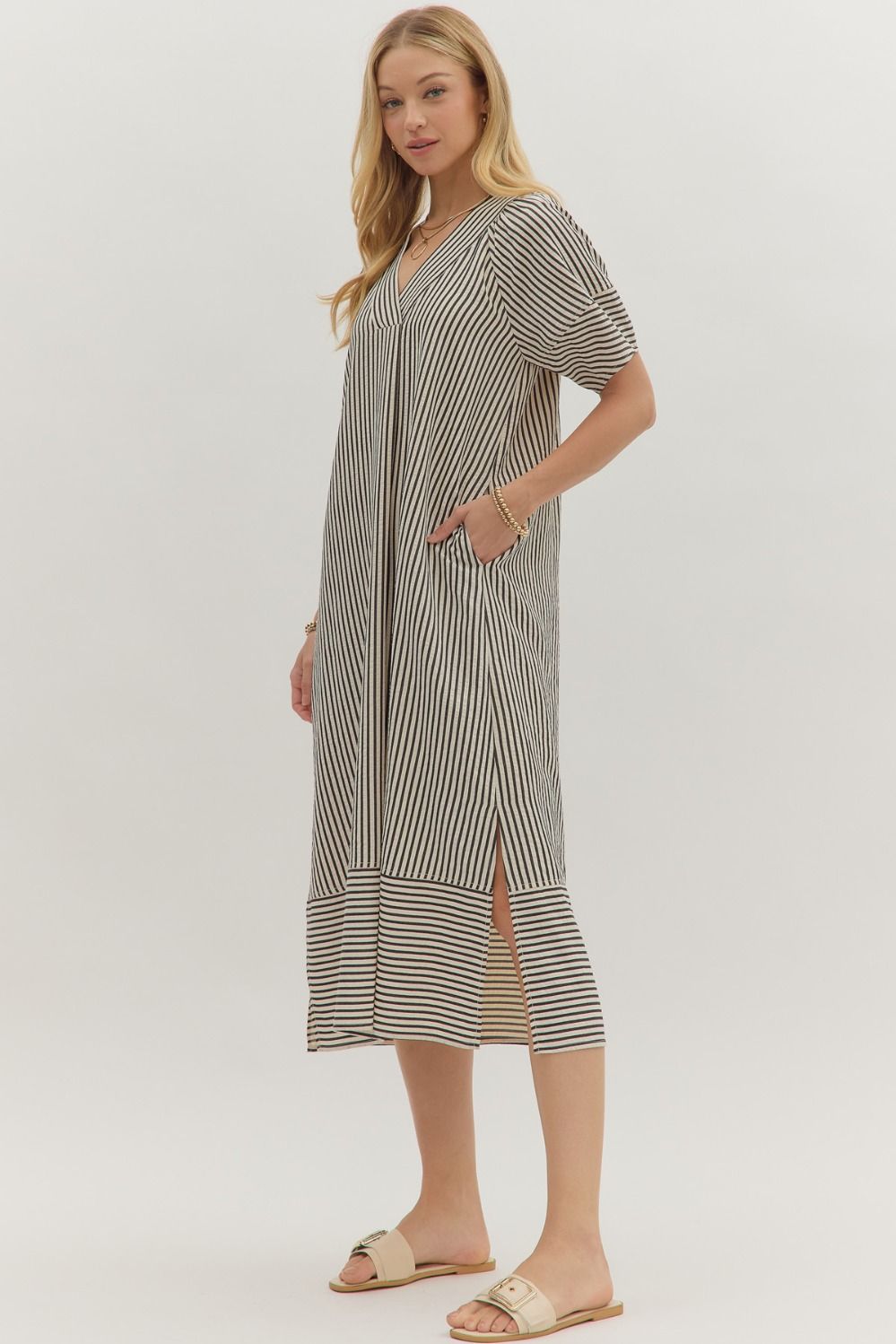 Charlie Midi Dress- Brown