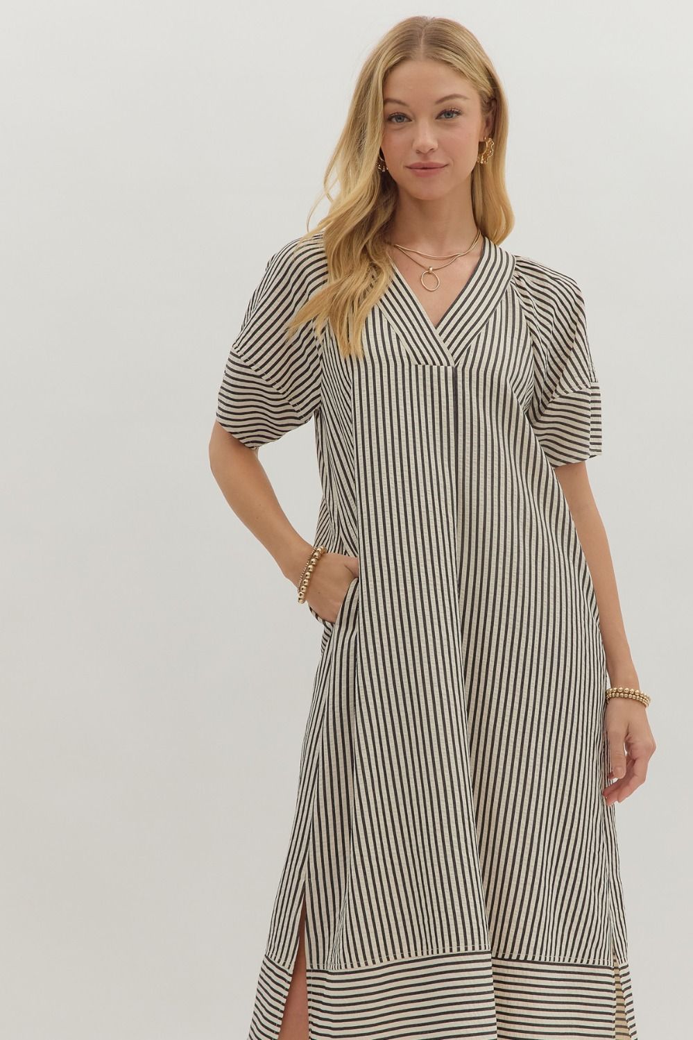 Charlie Midi Dress- Brown