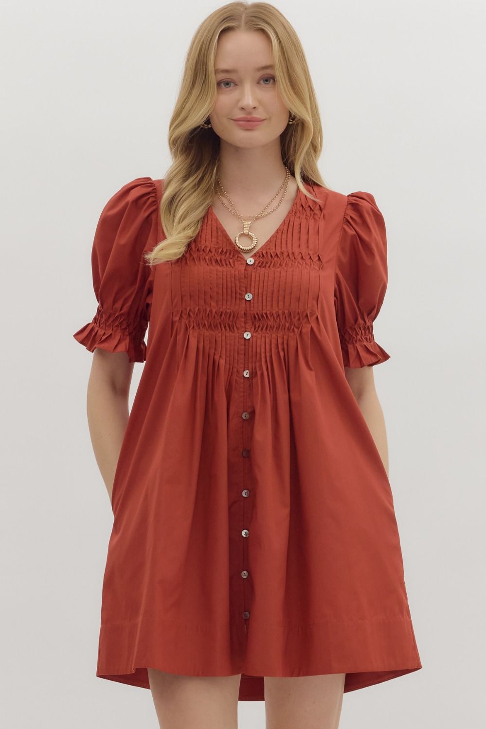 Celeste Dress- Rust