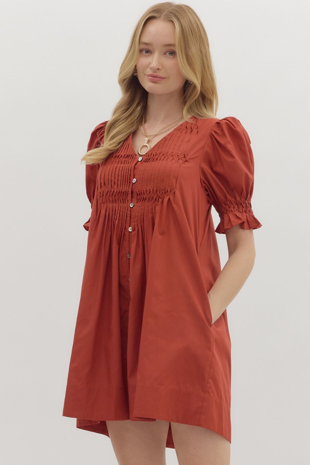 Celeste Dress- Rust