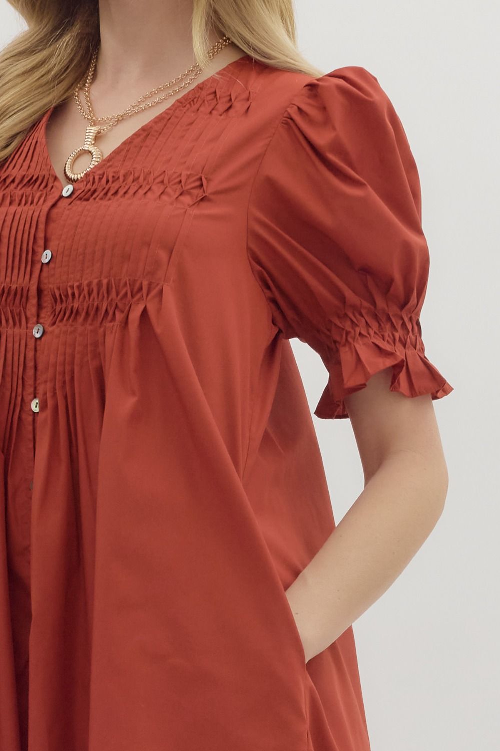 Celeste Dress- Rust