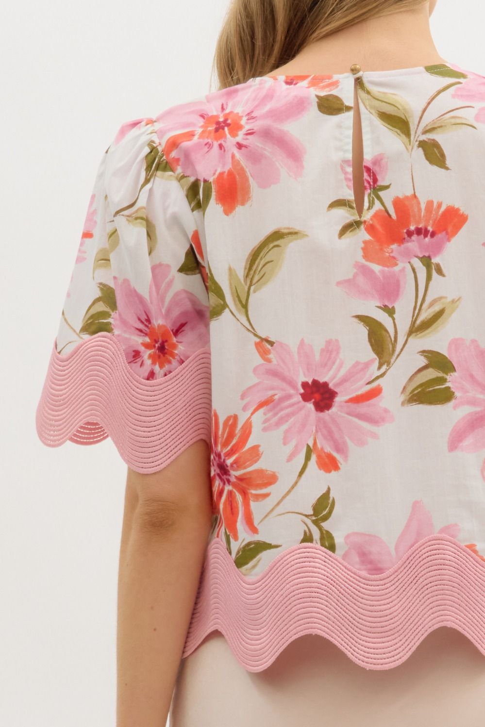 Floral Border Blouse