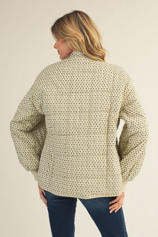 Button Down Tiny Floral Jacket