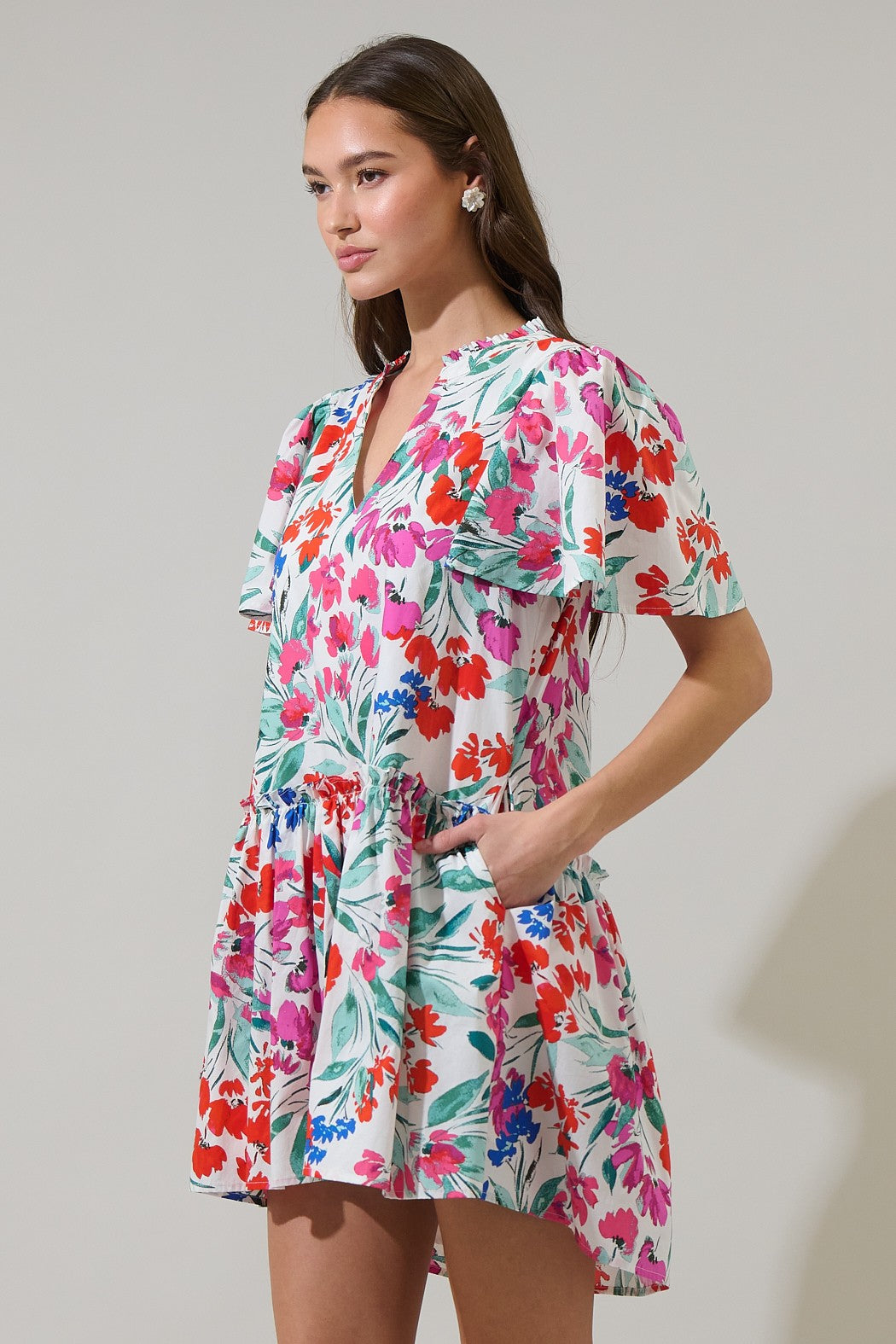 Nina Drop Waist Mini Dress