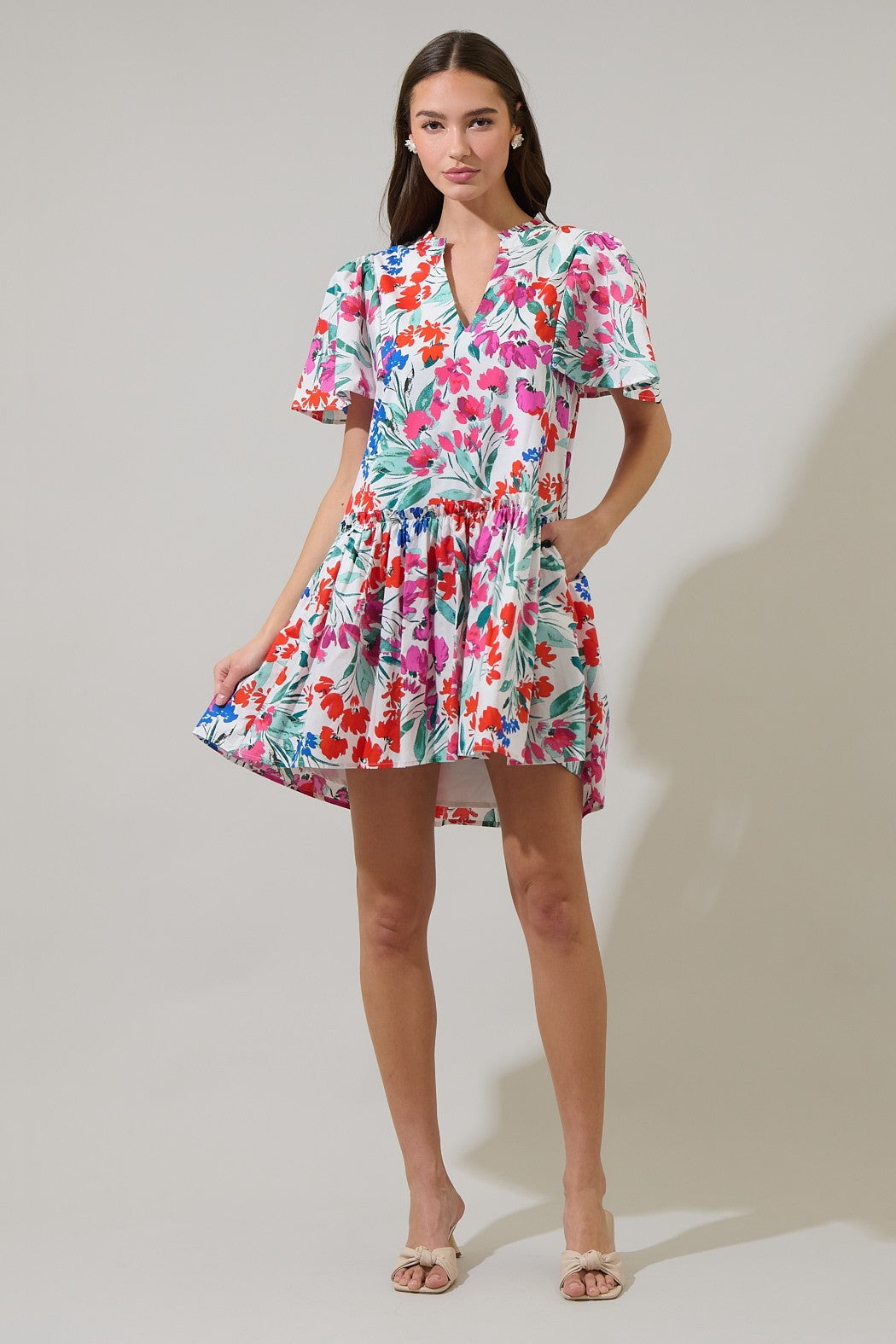 Nina Drop Waist Mini Dress