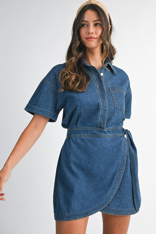 Denim Wrap Dress