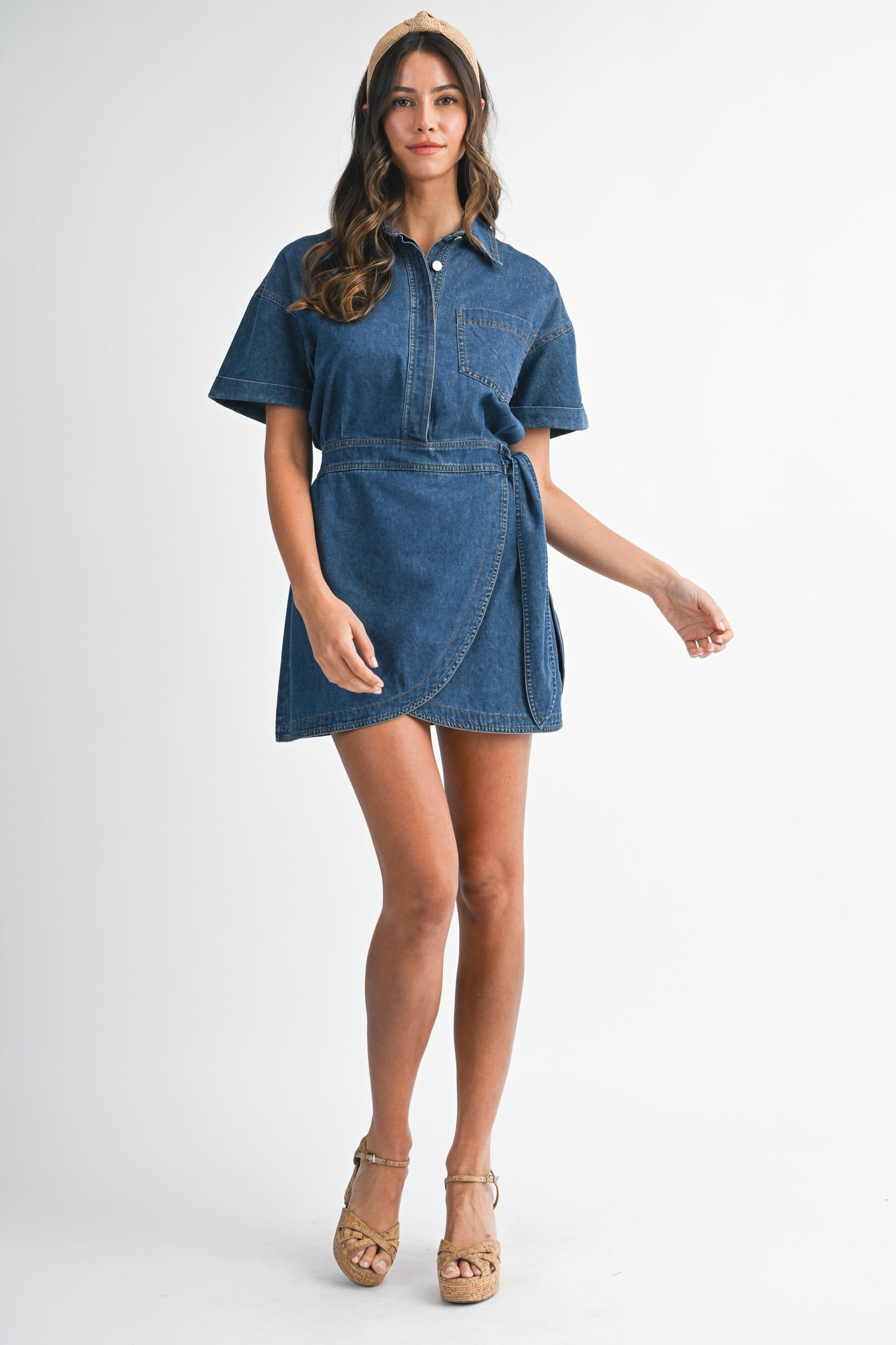Denim Wrap Dress