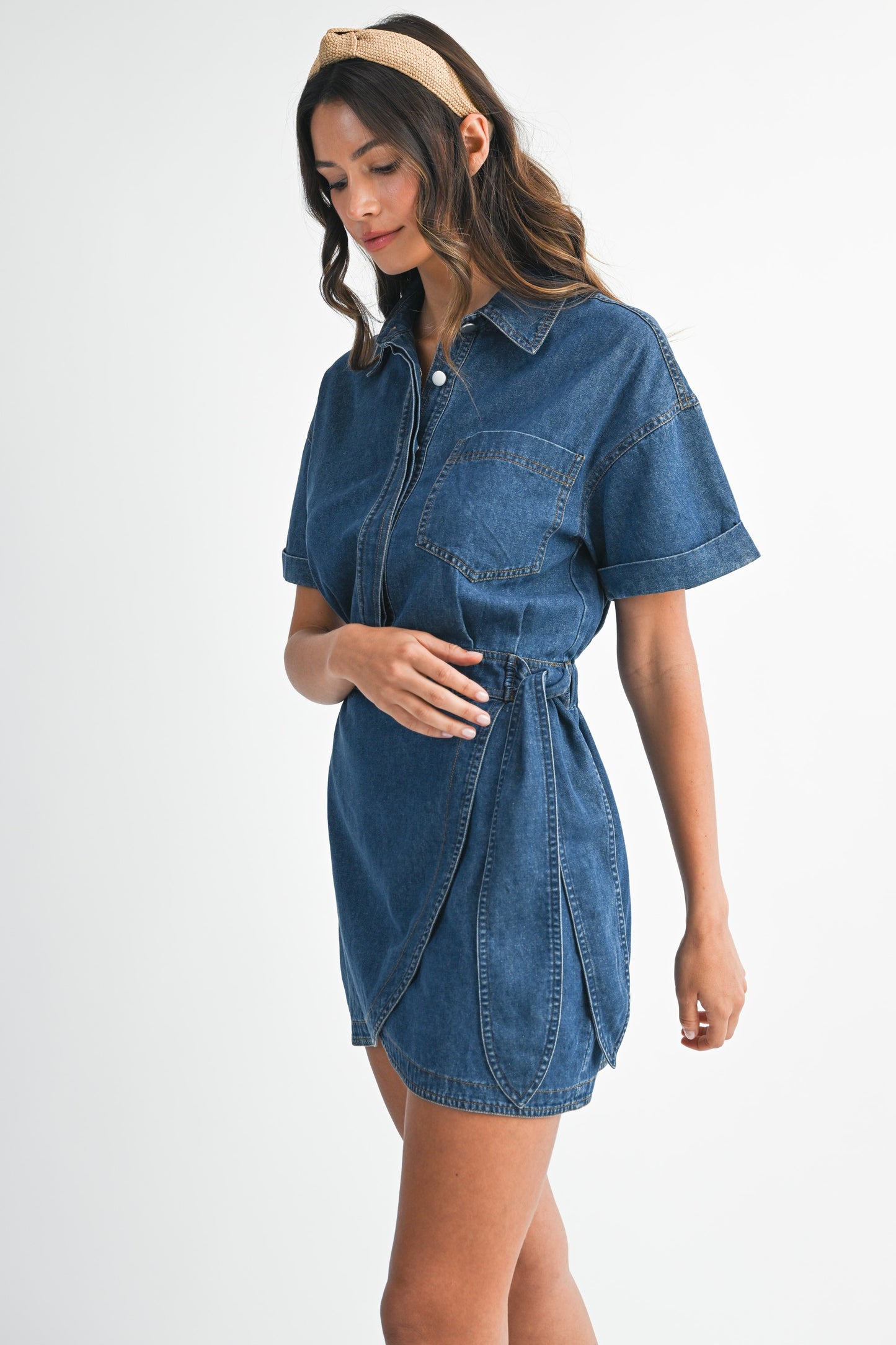 Denim Wrap Dress