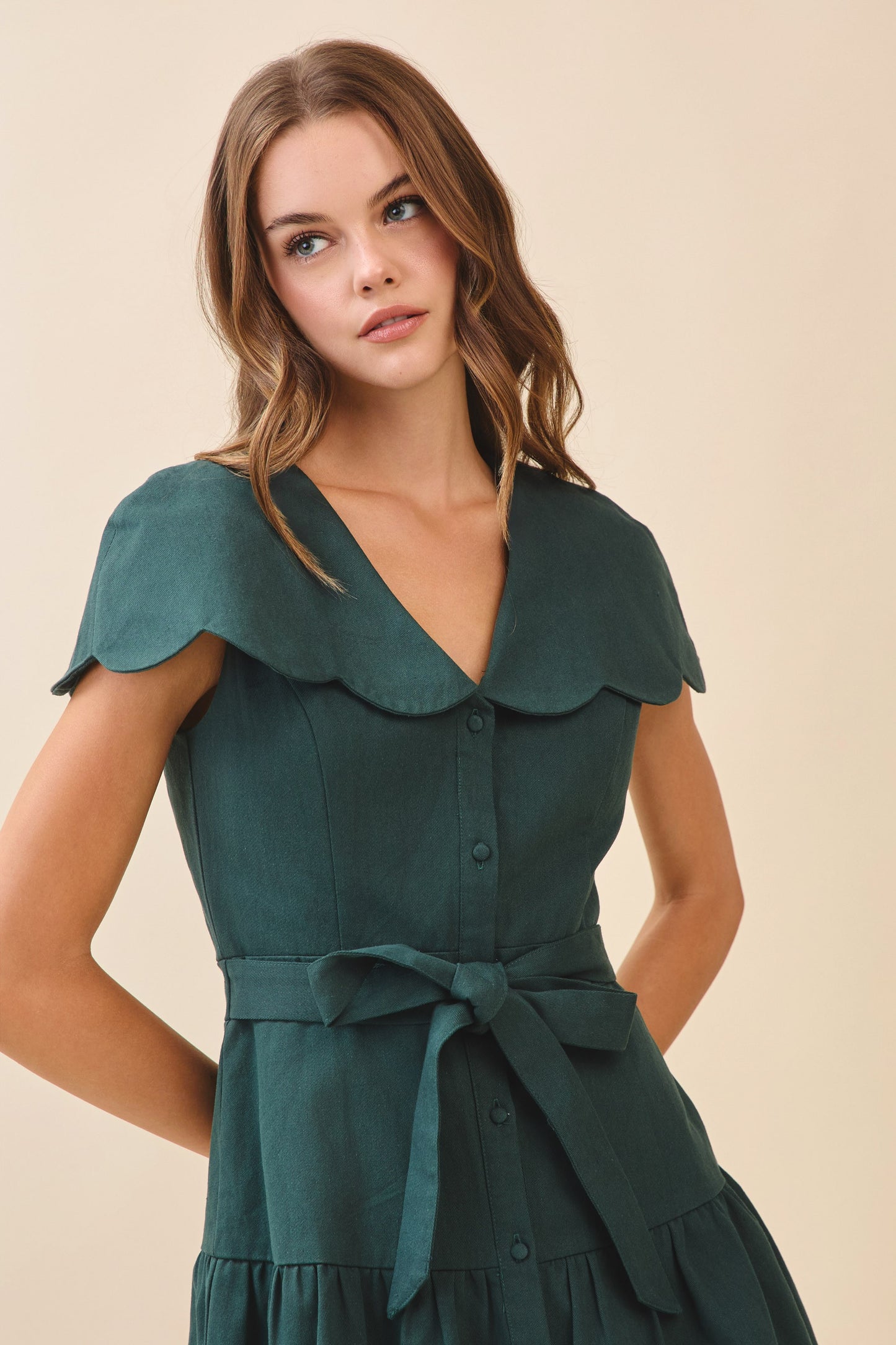 Mary Dress- Hunter Green