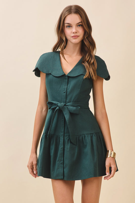 Mary Dress- Hunter Green