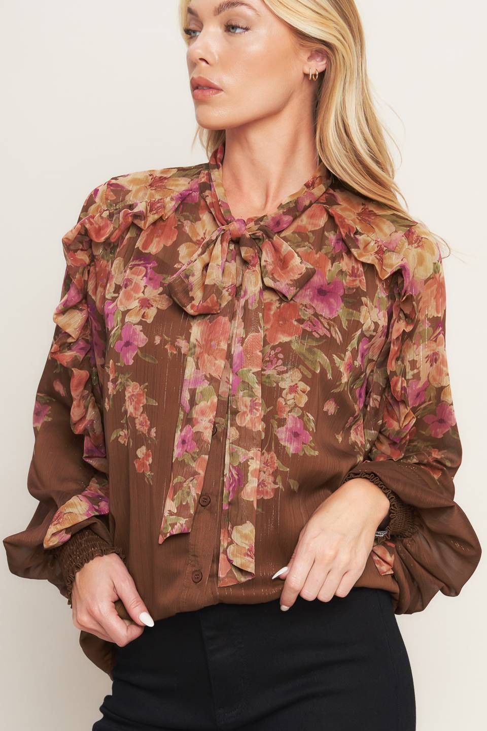 Floral Tie Top