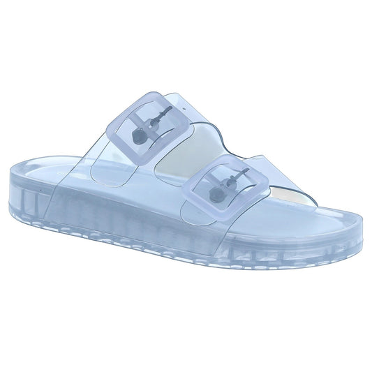 Blue Jelly Slide Sandal