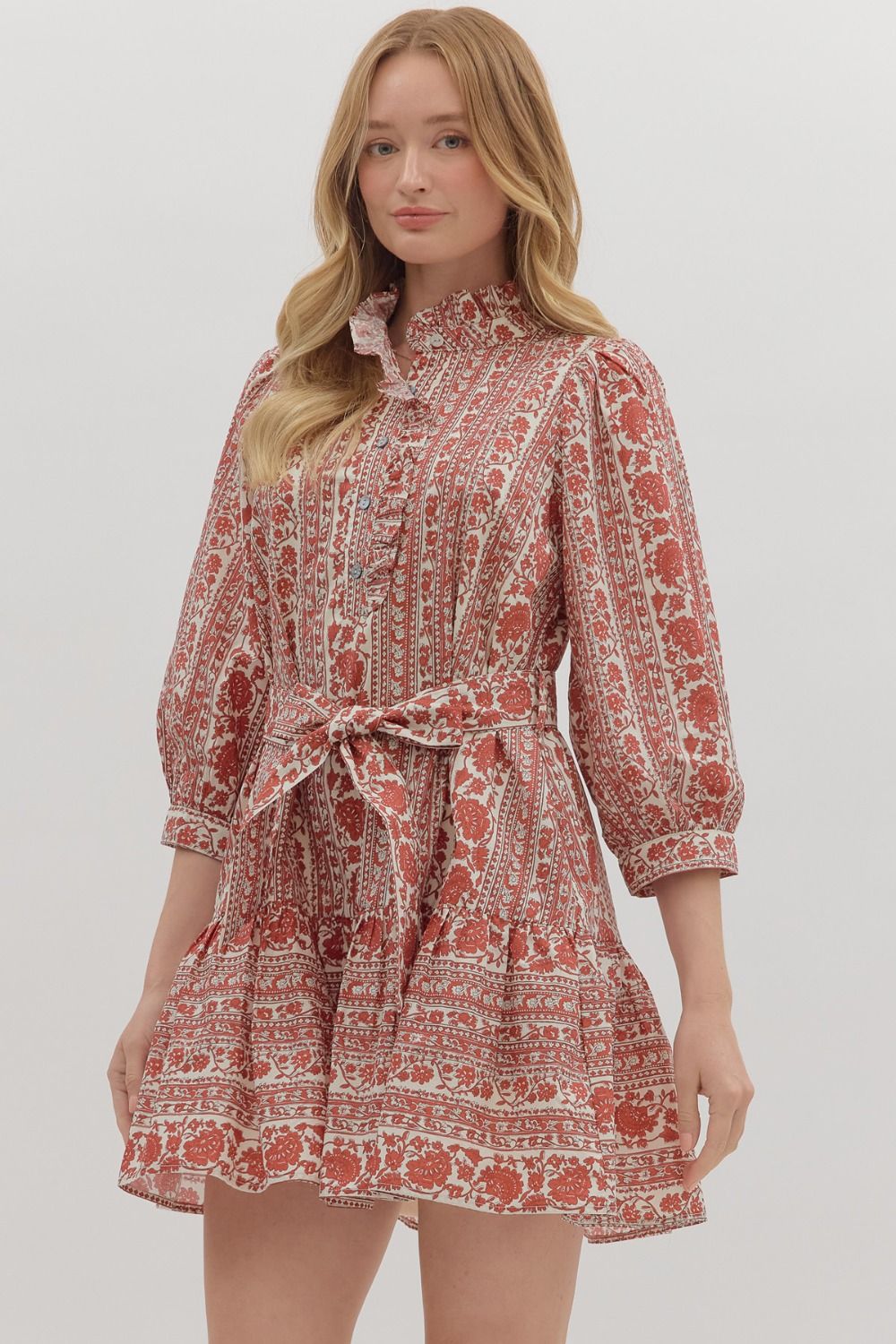 Ella Dress- Rust