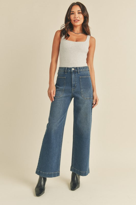 Dark Wash Utility Denim