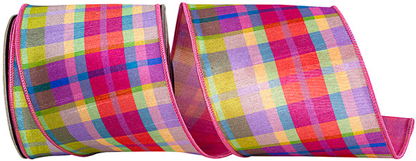 Strawberry Plaid 4" Bow