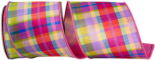 Strawberry Plaid 4" Bow