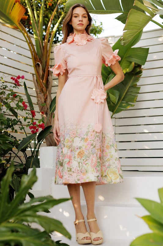 Serena floral midi dress