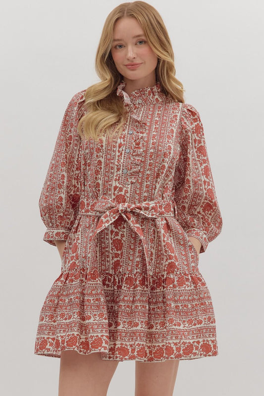 Ella Dress- Rust