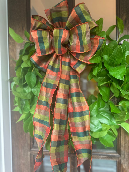 Fall Plaid Bow