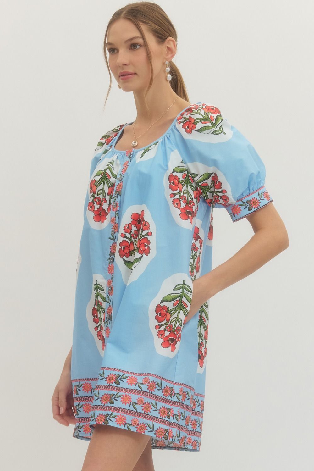 Harper Dress- Light Blue