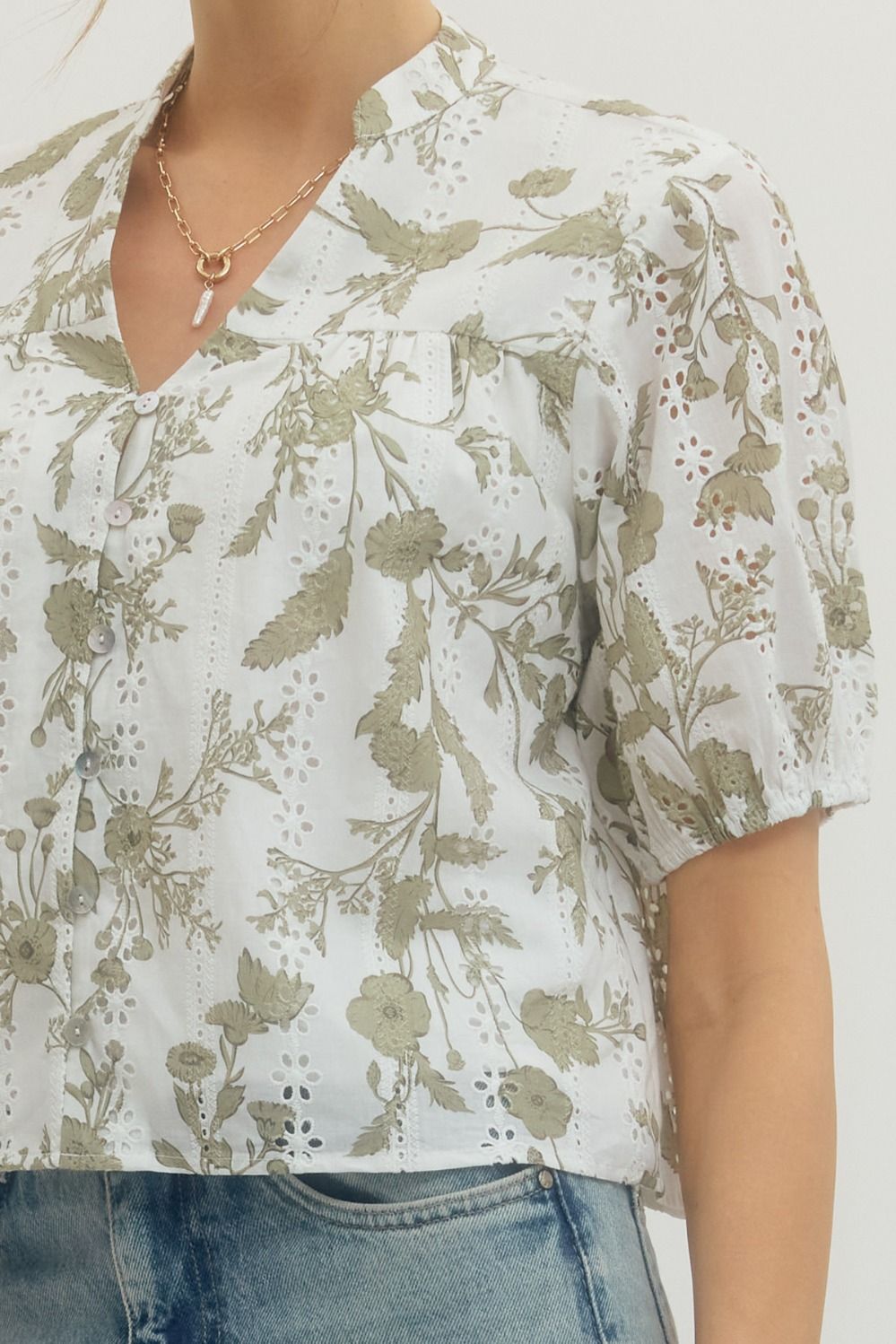 Floral Detail Top