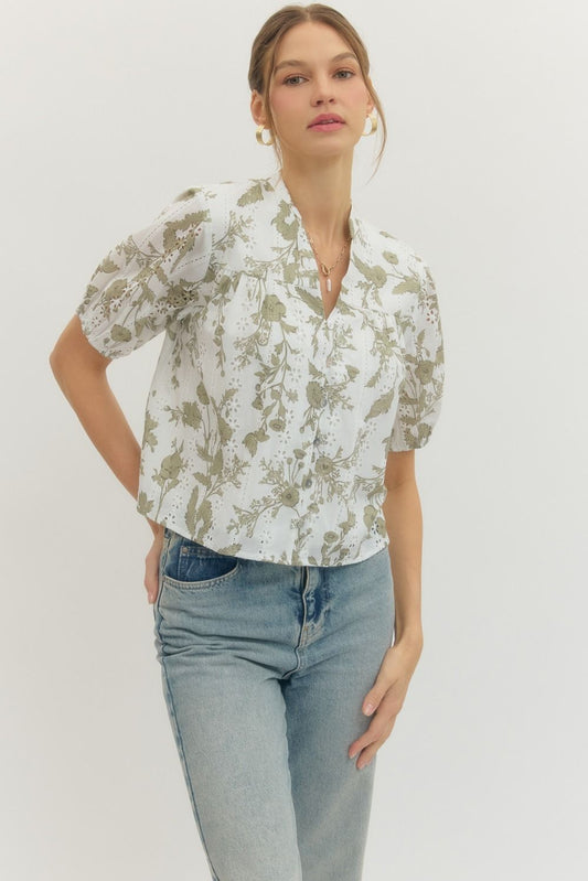 Floral Detail Top
