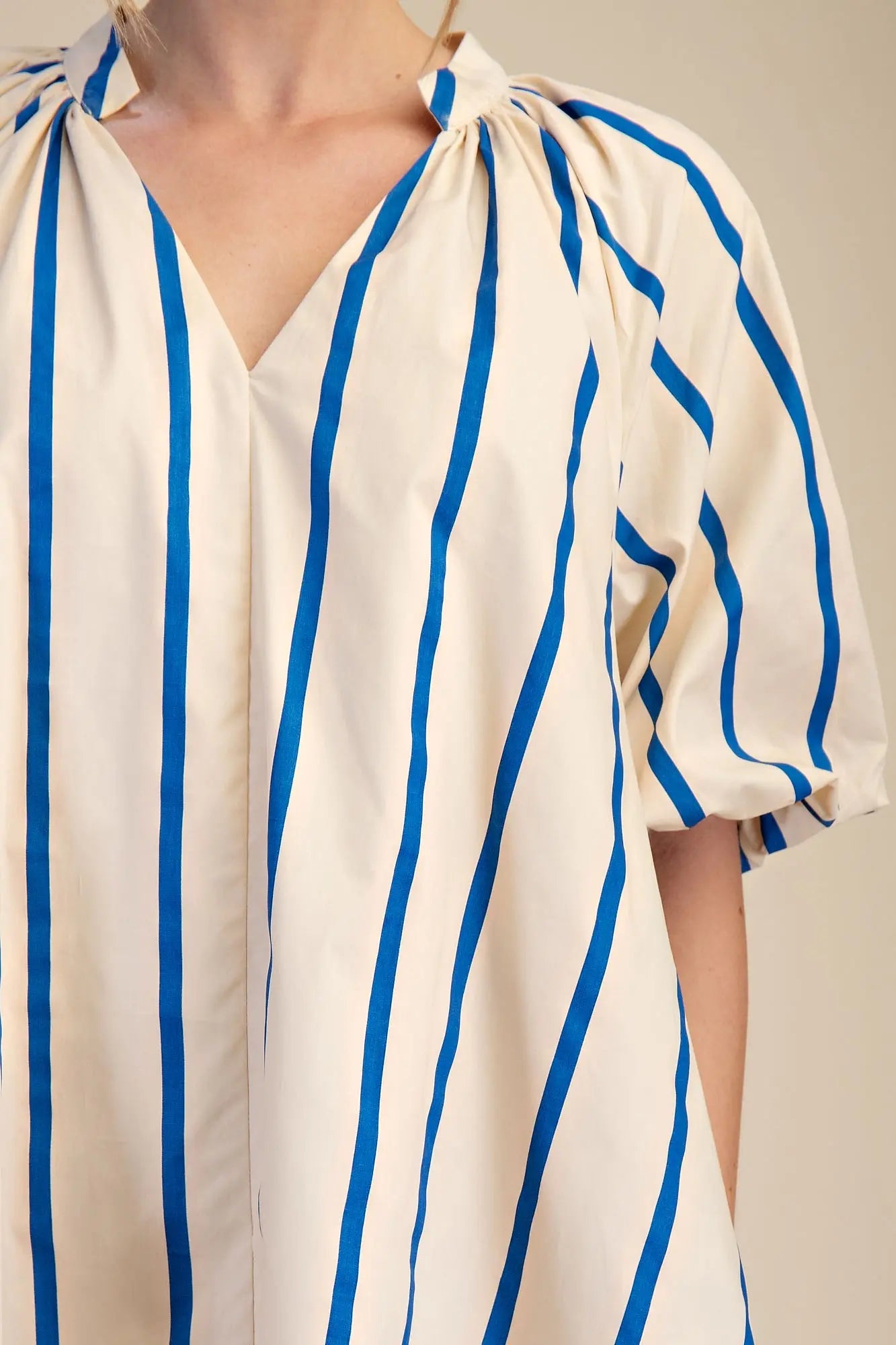 Royal Stripe Shift Dress