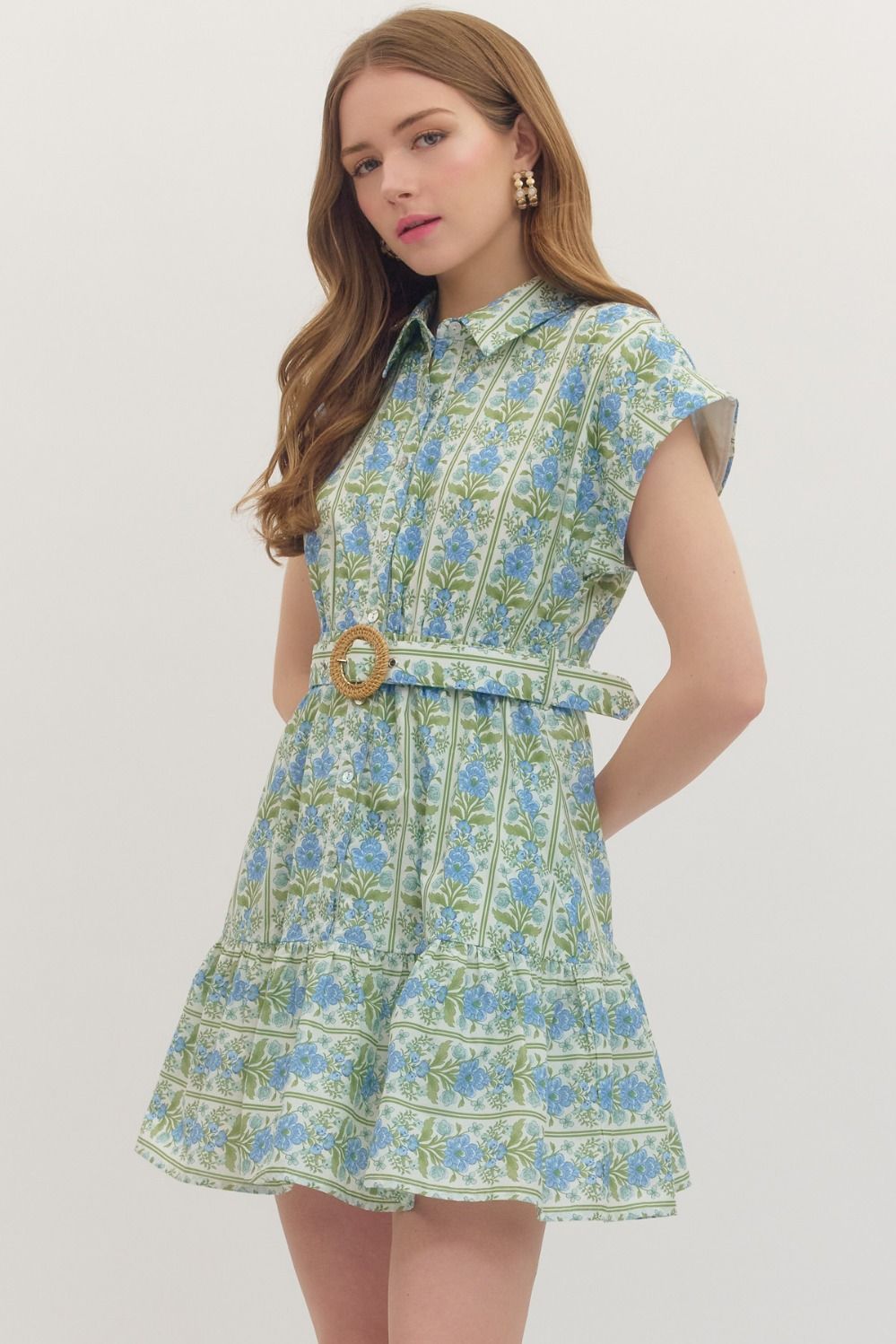 Botanical Belted Dress