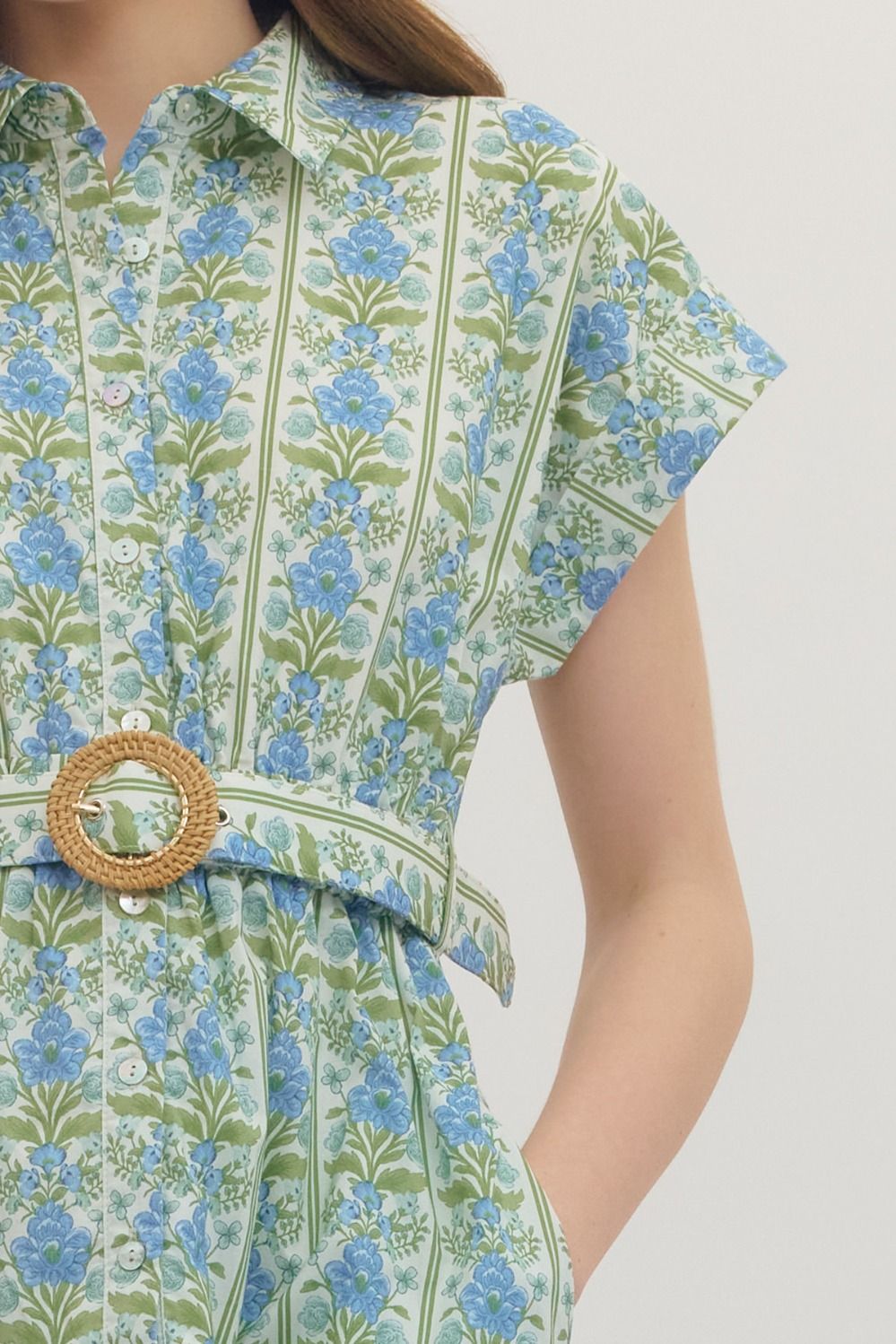 Botanical Belted Dress