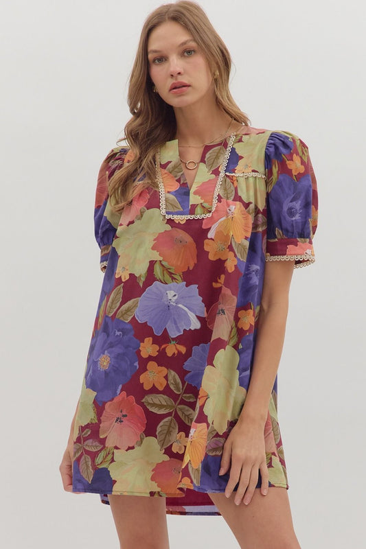 Virginia Dress - Burgundy