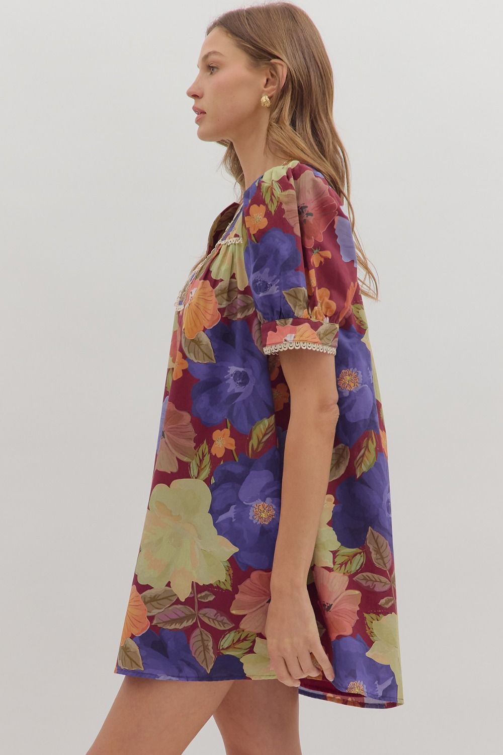 Virginia Dress - Burgundy