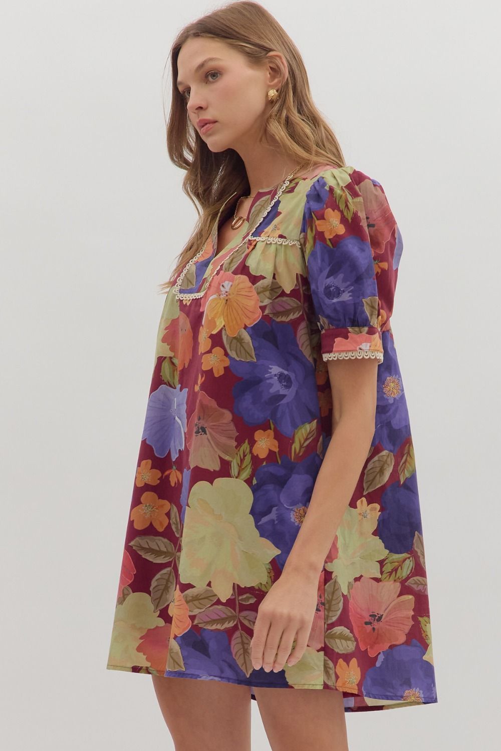Virginia Dress - Burgundy