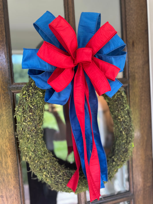 Blue with Red Bow