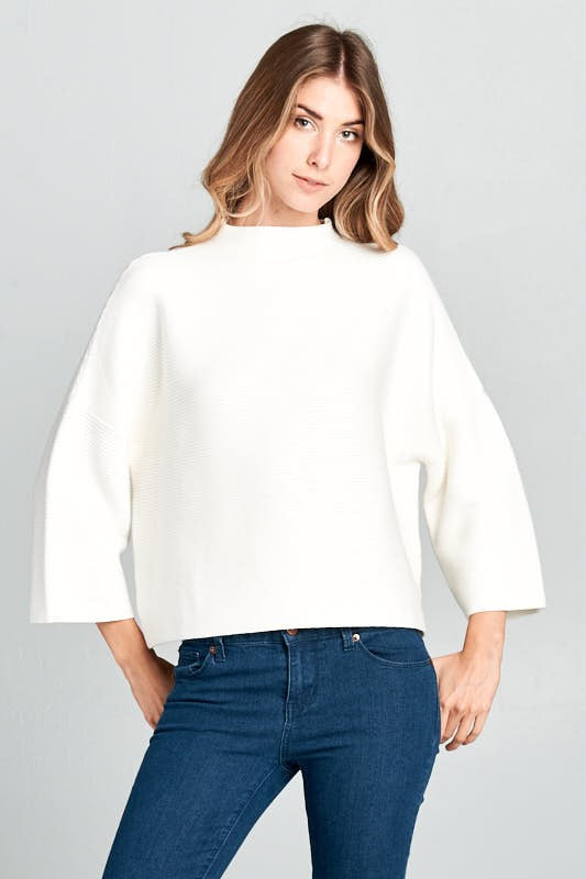 Ribbed Sweater- Ivory