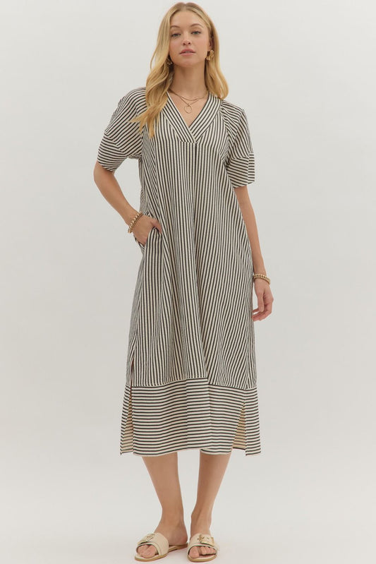Charlie Midi Dress- Brown