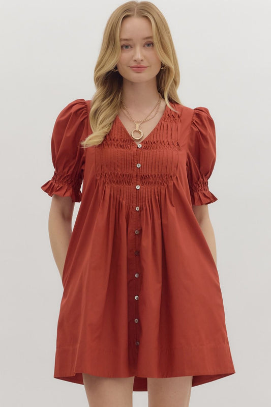 Celeste Dress- Rust