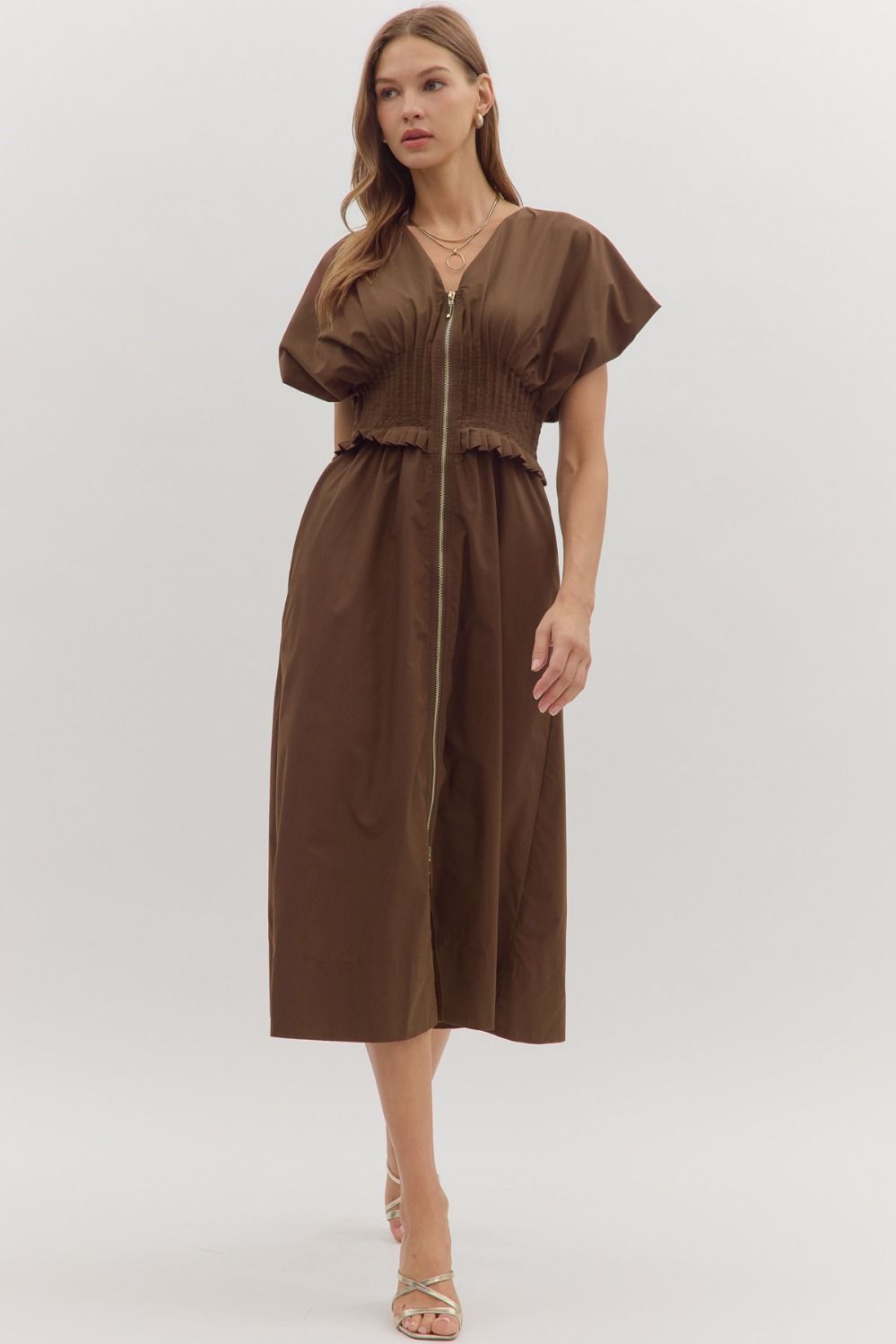 Suzi Dress- Brown