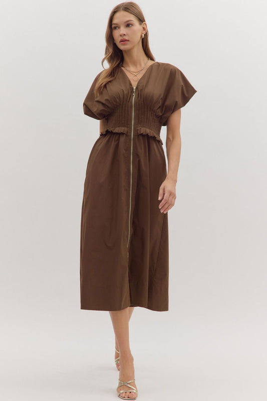 Suzi Dress- Brown