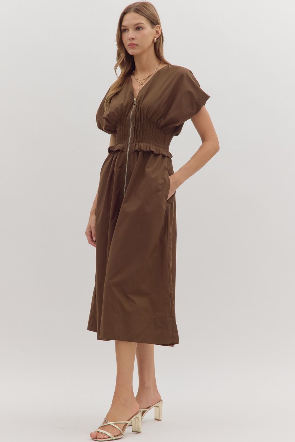 Suzi Dress- Brown