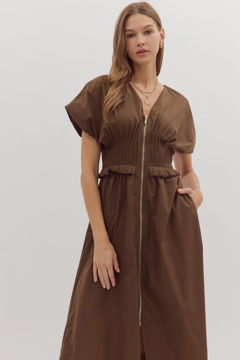 Suzi Dress- Brown
