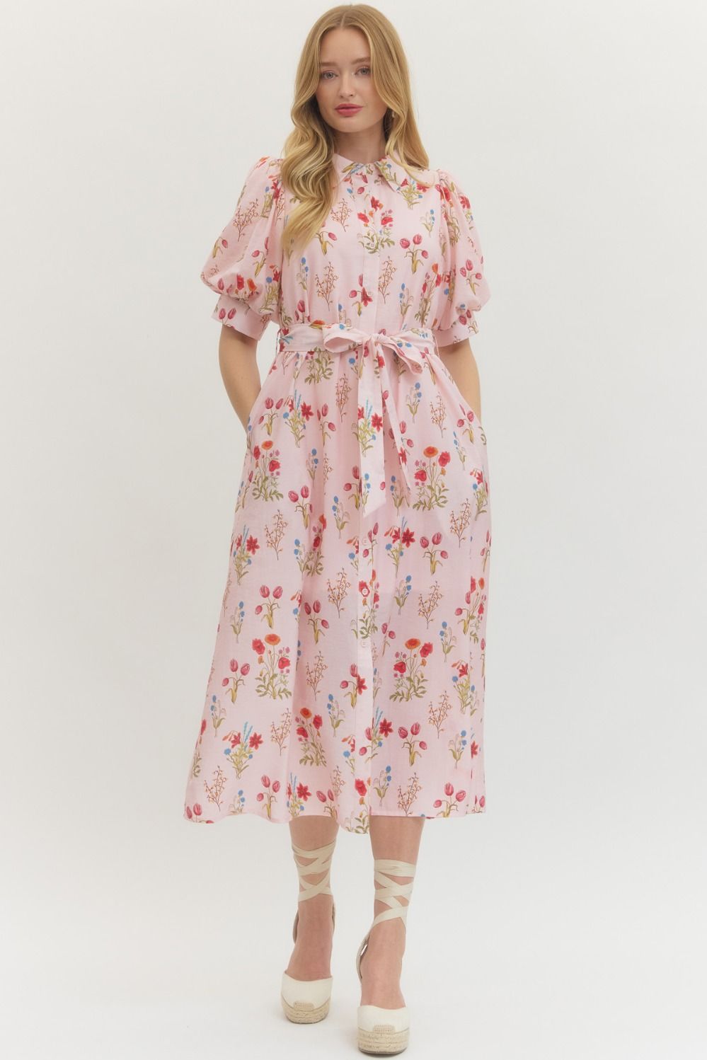 Annie Dress- Pink Floral