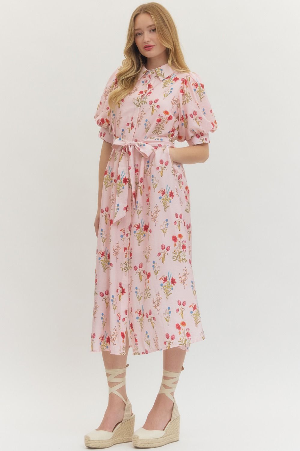 Annie Dress- Pink Floral