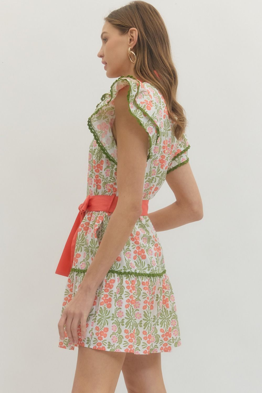 Paige Dress- Coral
