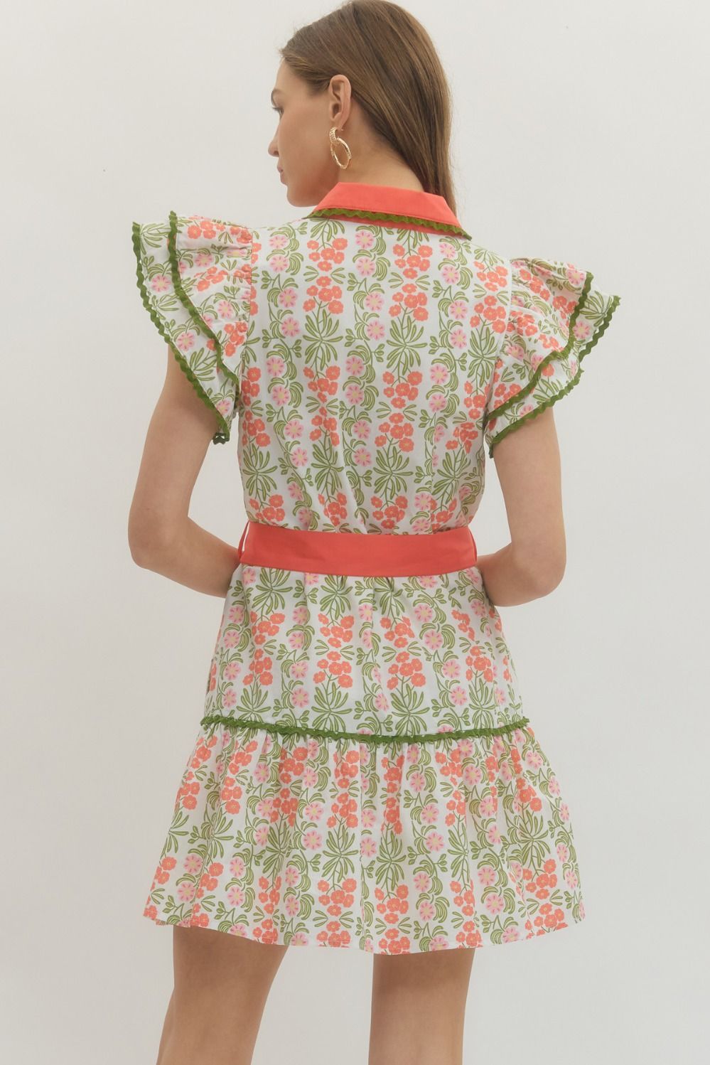 Paige Dress- Coral